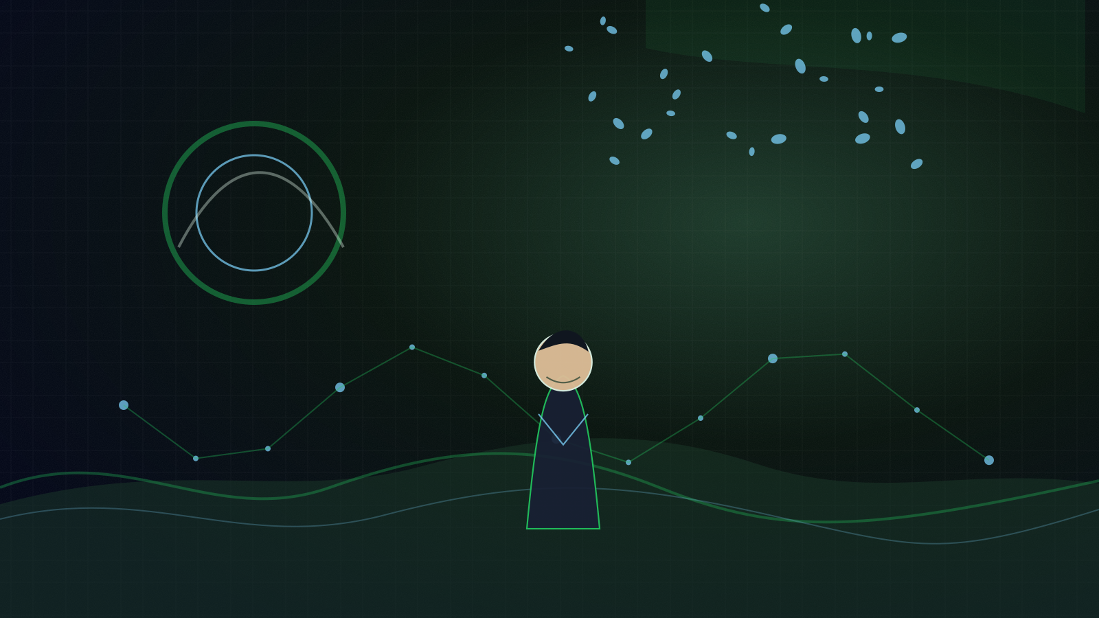 digithouse.net hero visual in pixel / blueprint technical editorial